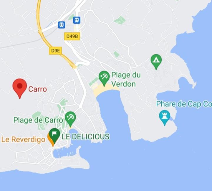 Bel Appartement Avec Terrasse - Plage De Carro A Pied มาร์ติกส์ ภายนอก รูปภาพ